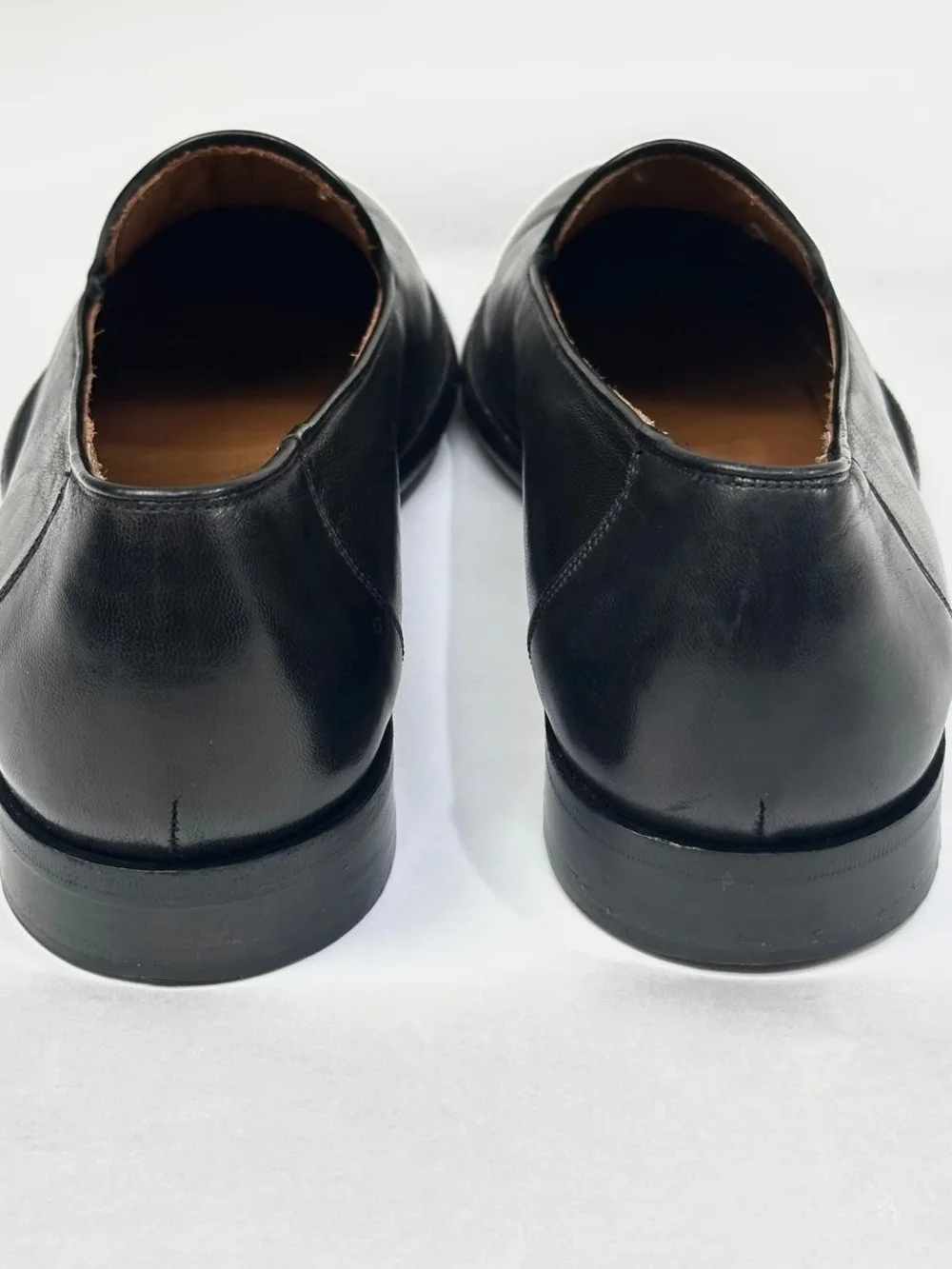 Bragano Cole Haan Italian Mens 10.5 N Black Leather Venetians Slip On Loafers
